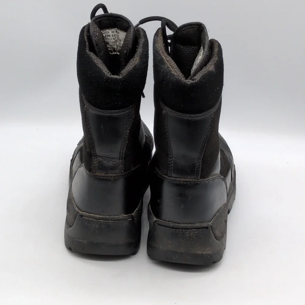 Galls‎ Boots Mens Black 9.5 Wide Leather Tactical Duty Work Shoe Lace Up SP430